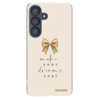 Picasee silikonska prozirna maskica za Samsung Galaxy S25 5G - Golden Dream
