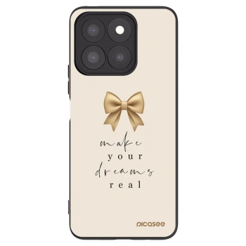 Picasee crna silikonska maskica za Honor X8c - Golden Dream