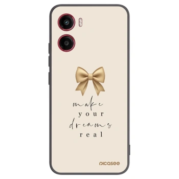 Picasee crna silikonska maskica za Motorola Moto G05 - Golden Dream