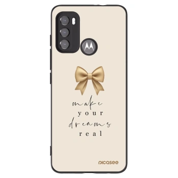 Picasee crna silikonska maskica za Motorola Edge 60 5G - Golden Dream