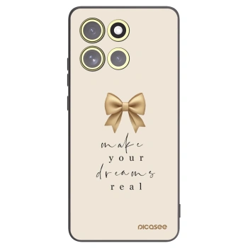 Picasee crna silikonska maskica za Motorola Moto G86 5G - Golden Dream