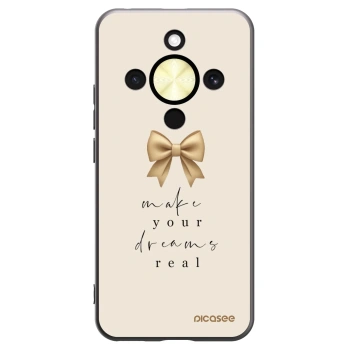 Picasee crna silikonska maskica za Honor Magic8 Lite 5G - Golden Dream