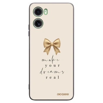 Picasee crna silikonska maskica za Motorola Moto G06 - Golden Dream