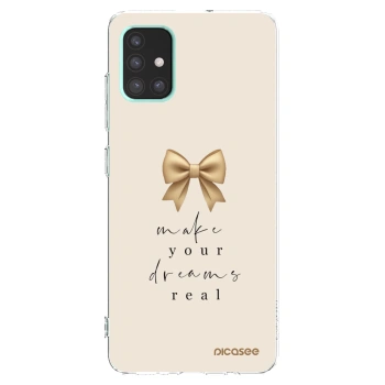 Picasee silikonska prozirna maskica za Samsung Galaxy A51 A515F - Golden Dream