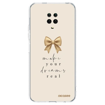 Picasee silikonska prozirna maskica za Xiaomi Redmi Note 9S - Golden Dream