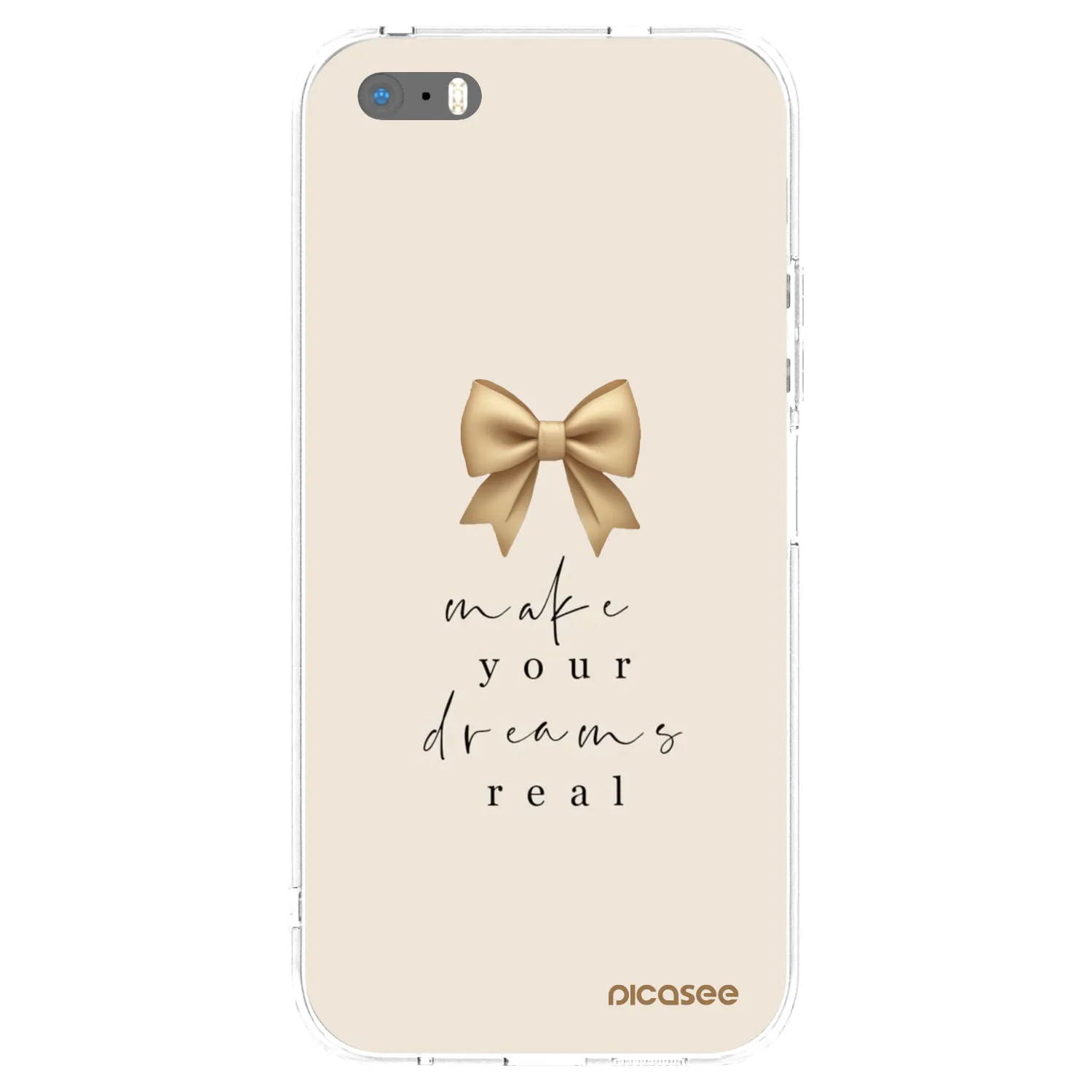 Picasee silikonska prozirna maskica za Apple iPhone 5/5S/SE - Golden Dream