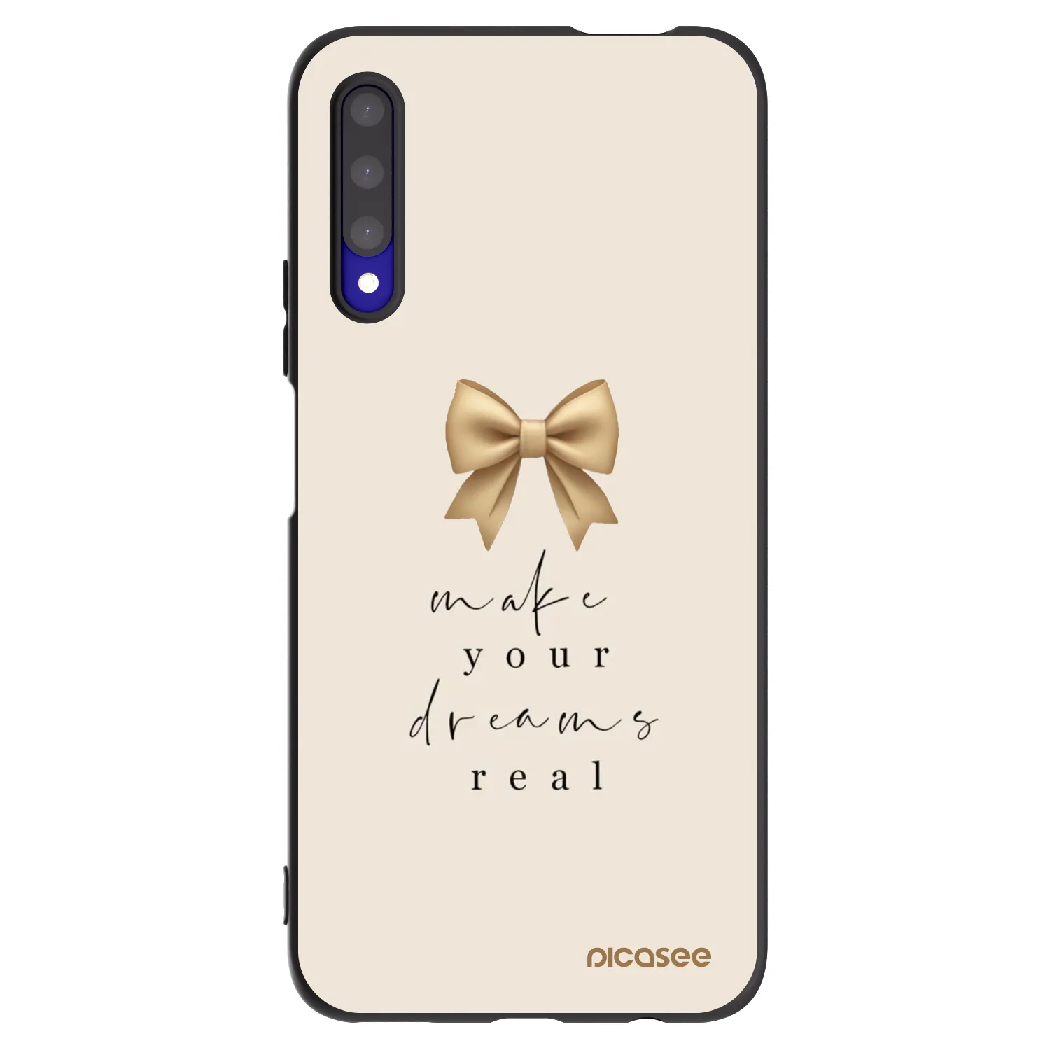 Picasee crna silikonska maskica za Honor 9X Pro - Golden Dream