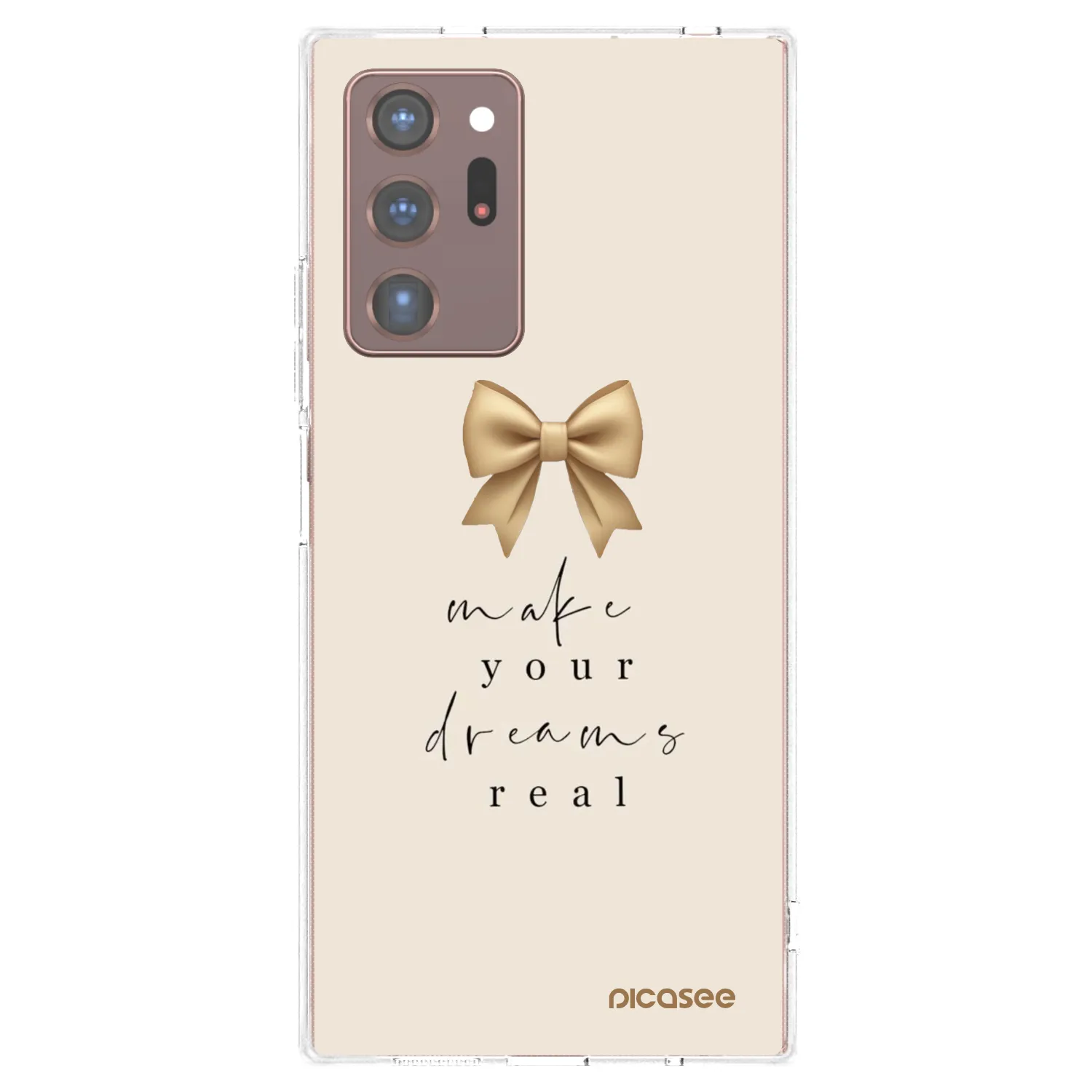Picasee silikonska prozirna maskica za Samsung Galaxy Note 20 Ultra - Golden Dream