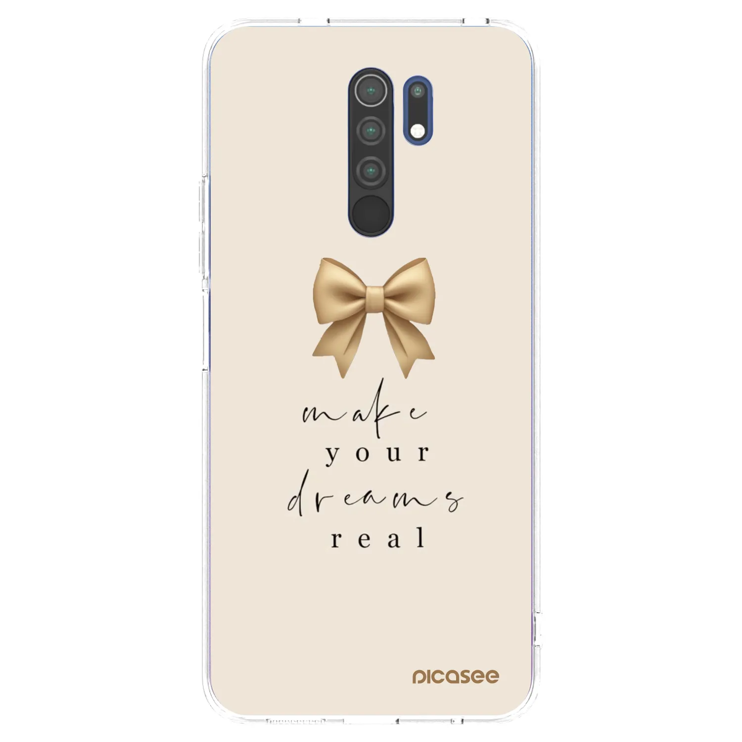 Picasee silikonska prozirna maskica za Xiaomi Redmi 9 - Golden Dream