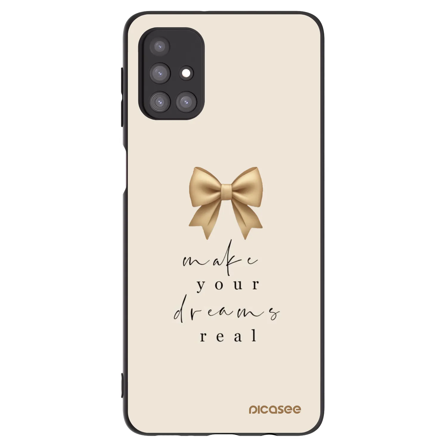 Picasee crna silikonska maskica za Samsung Galaxy M31s - Golden Dream