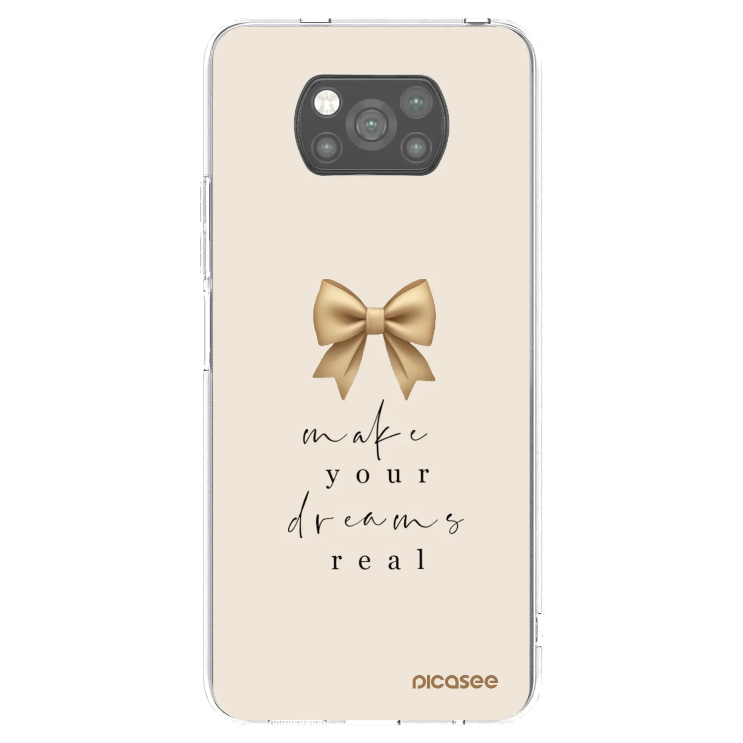 Picasee crna silikonska maskica za Xiaomi Poco X3 - Golden Dream
