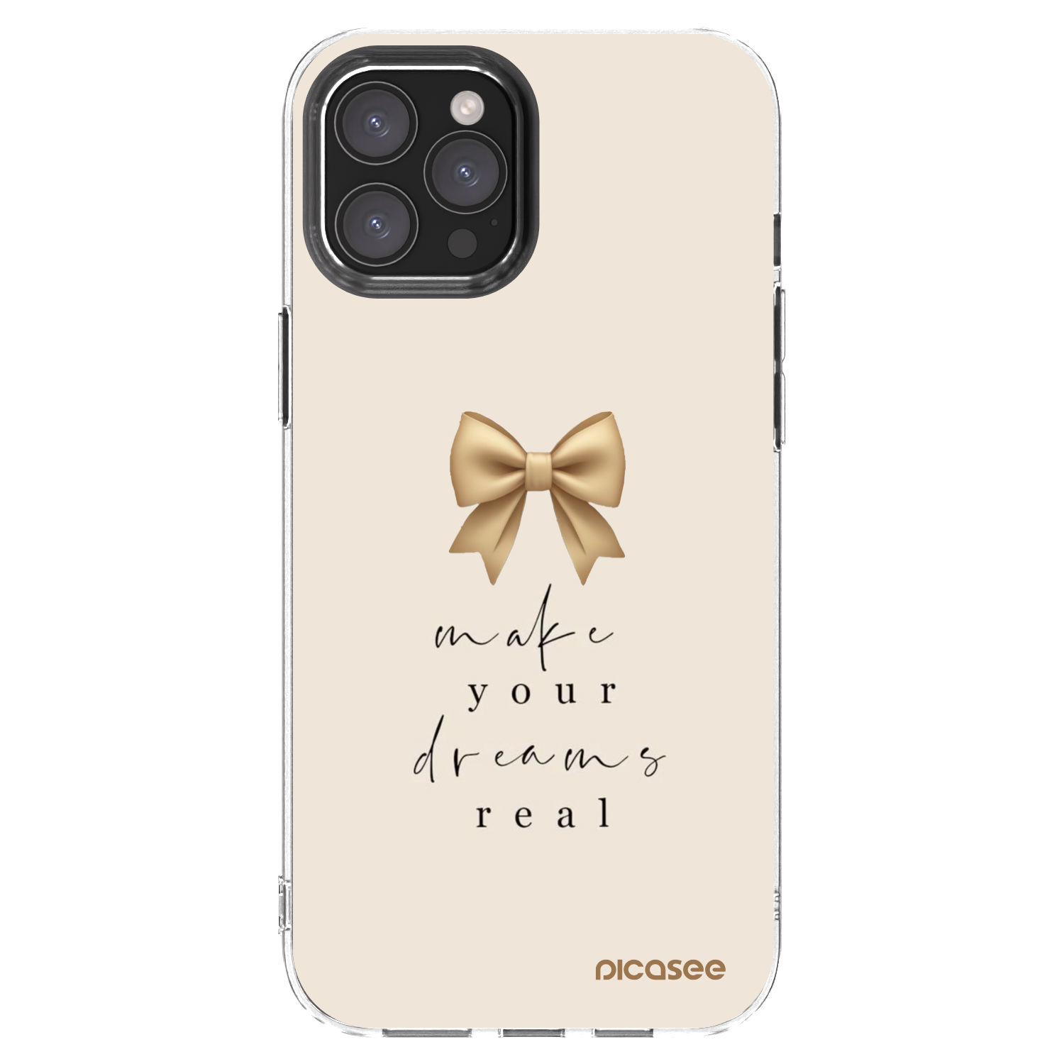 Picasee silikonska prozirna maskica za Apple iPhone 12 Pro Max - Golden Dream
