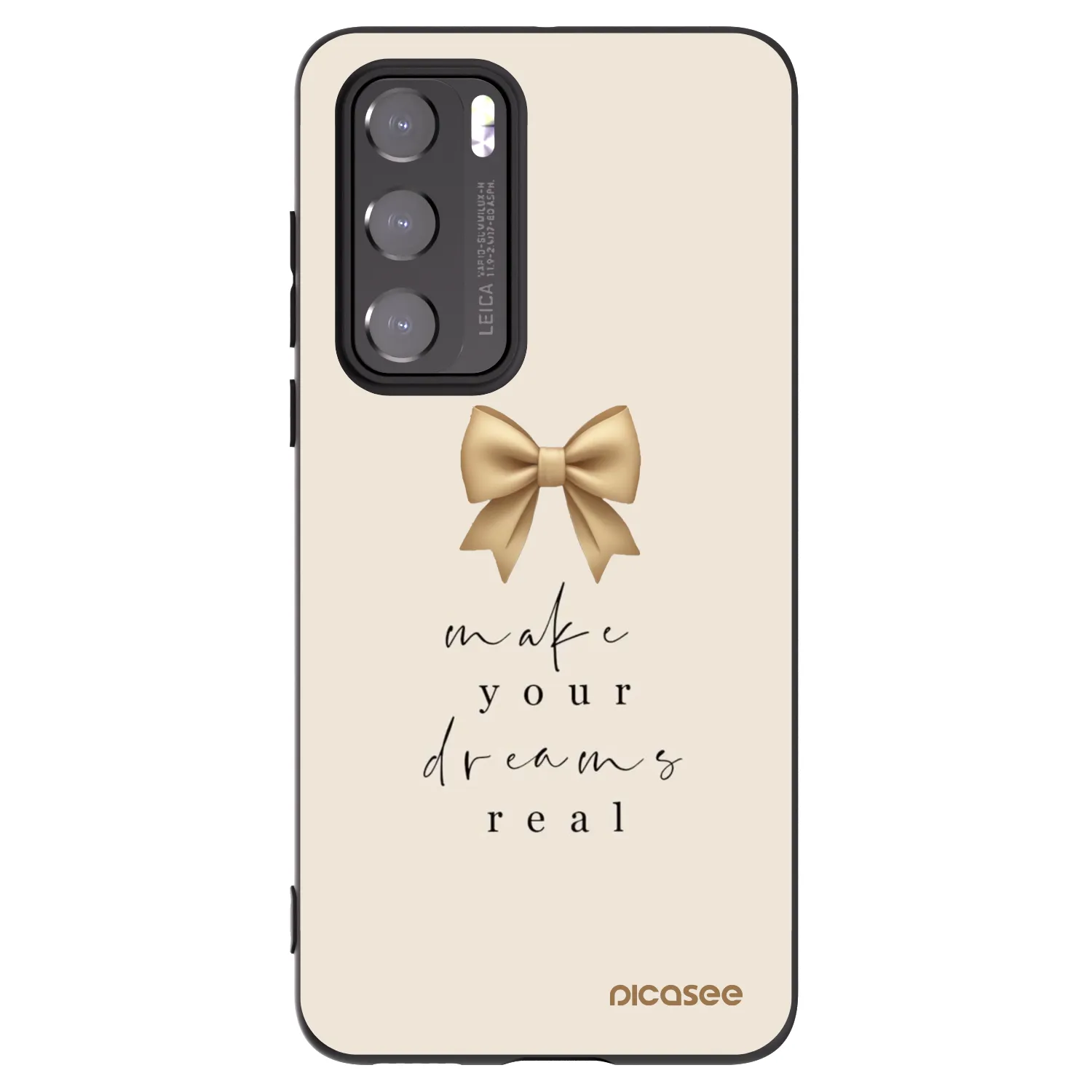 Picasee crna silikonska maskica za Huawei P40 - Golden Dream