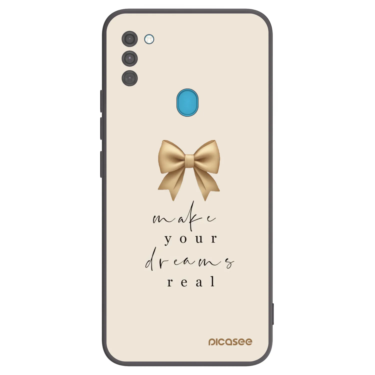 Picasee crna silikonska maskica za Samsung Galaxy M11 - Golden Dream