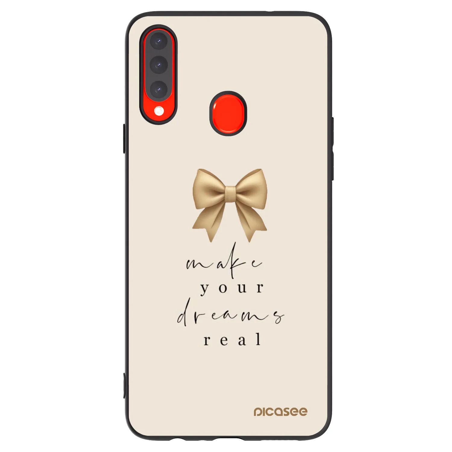 Picasee crna silikonska maskica za Samsung Galaxy A20s - Golden Dream