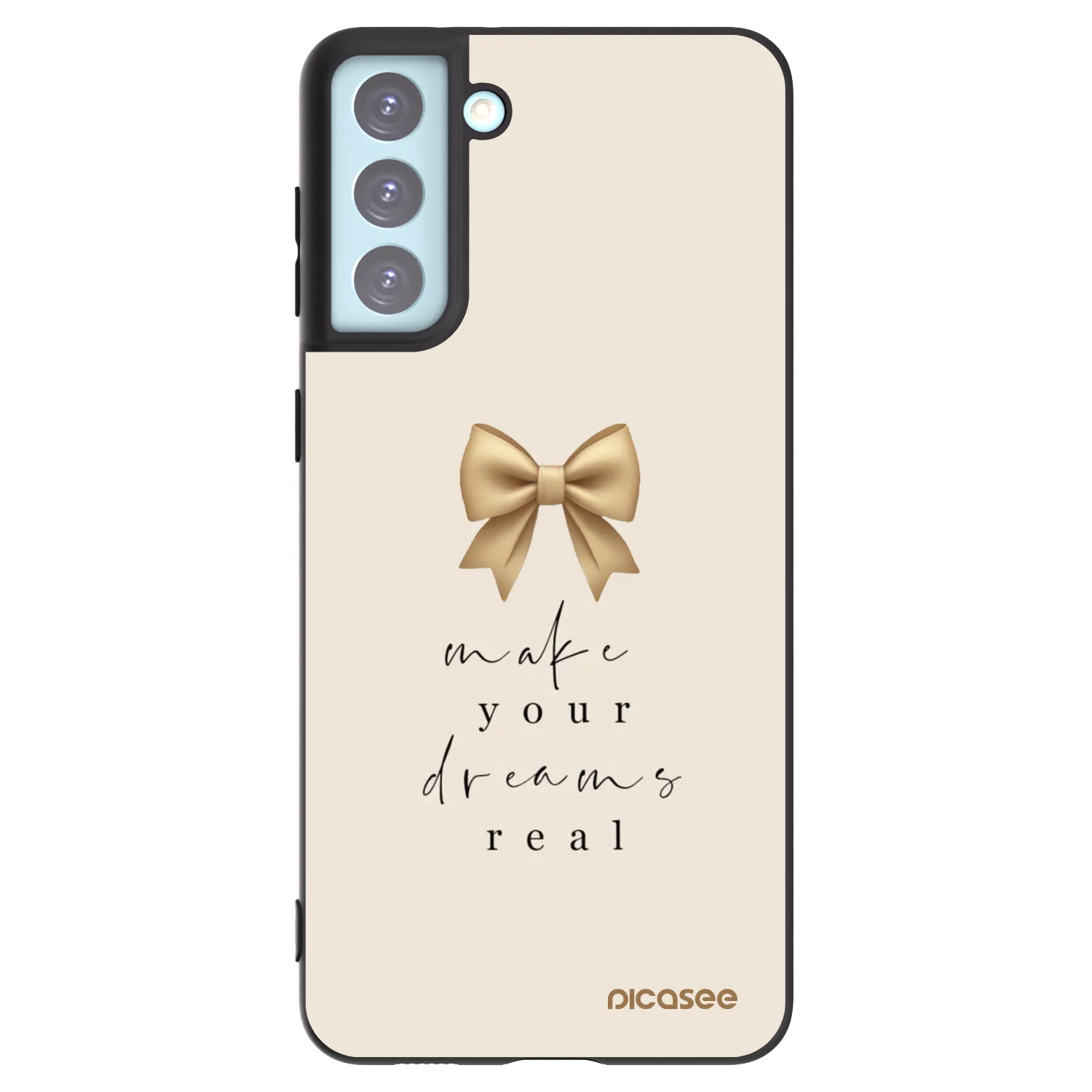 Picasee crna silikonska maskica za Samsung Galaxy S21+ 5G G996F - Golden Dream