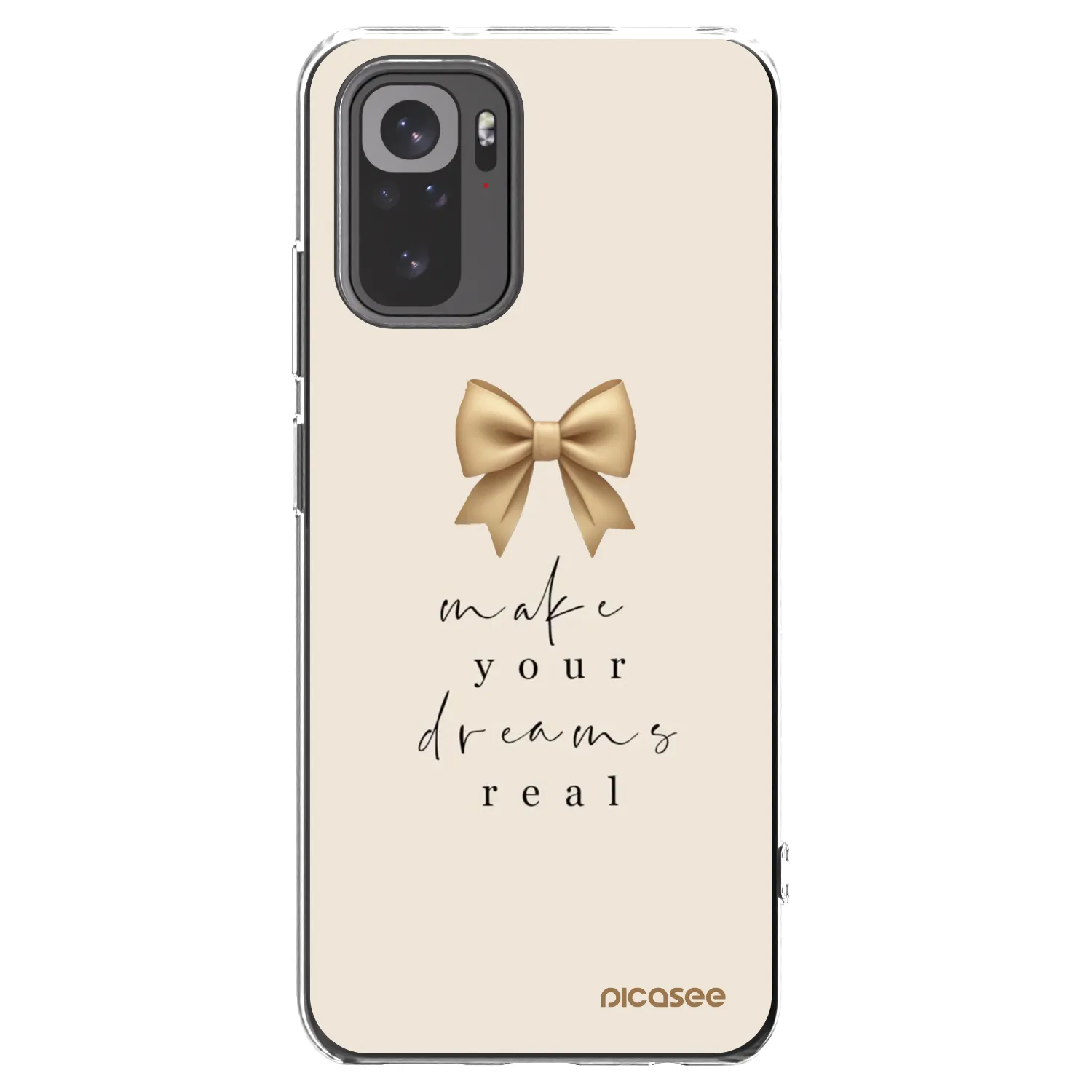 Picasee silikonska prozirna maskica za Xiaomi Redmi Note 10 - Golden Dream