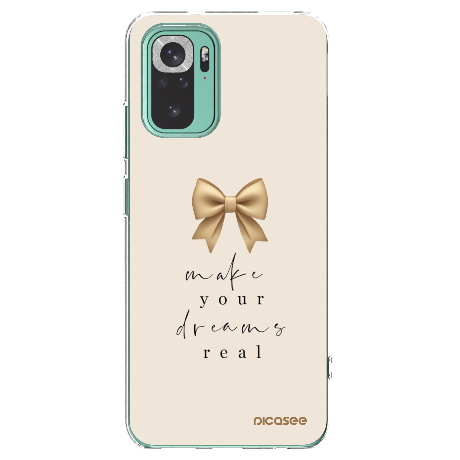Picasee silikonska prozirna maskica za Xiaomi Redmi Note 10 Pro - Golden Dream