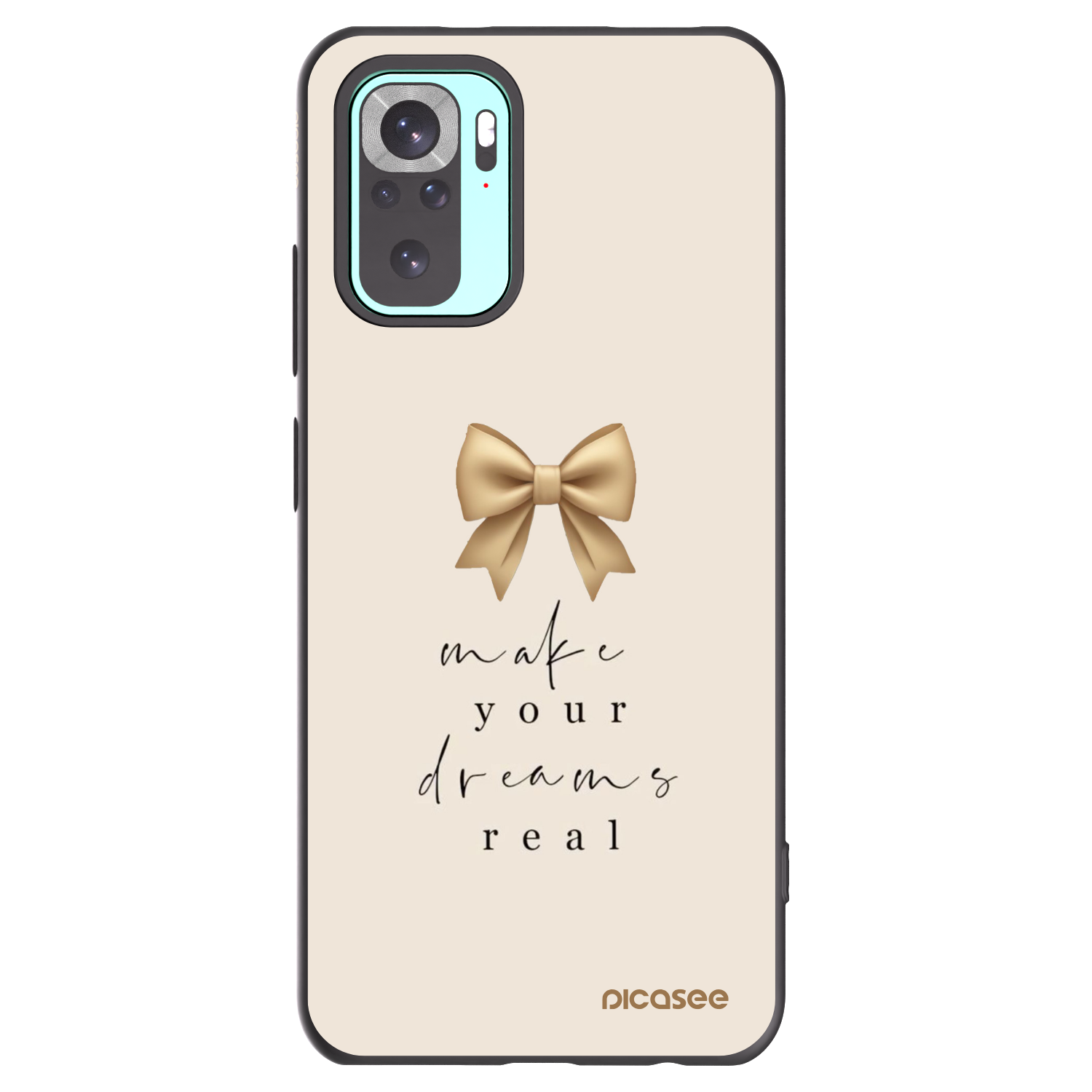 Picasee crna silikonska maskica za Xiaomi Redmi Note 10 Pro - Golden Dream