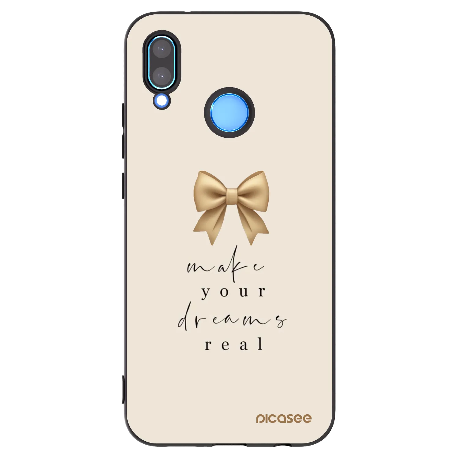 Picasee crna silikonska maskica za Huawei P20 Lite - Golden Dream