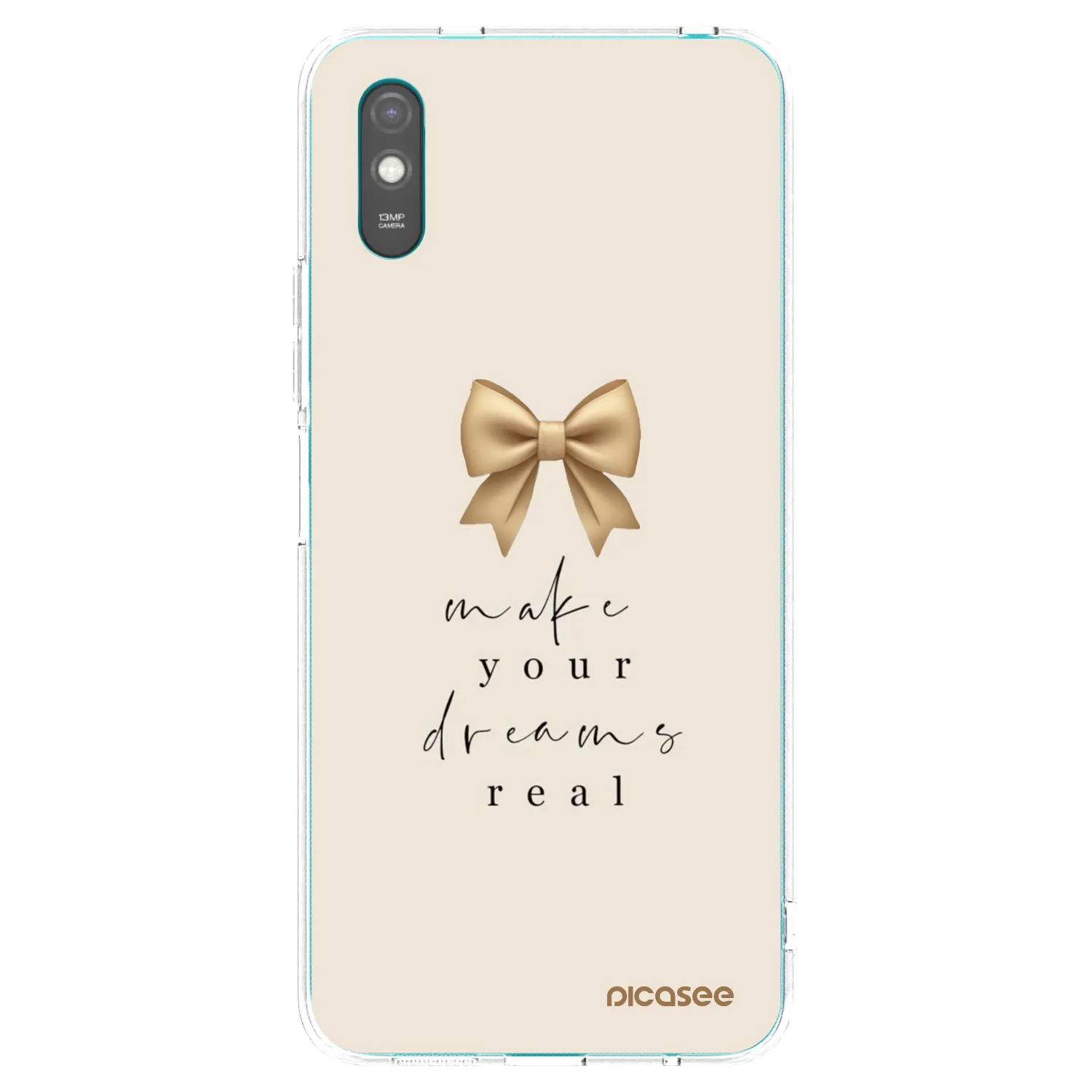 Picasee silikonska prozirna maskica za Xiaomi Redmi 9AT - Golden Dream