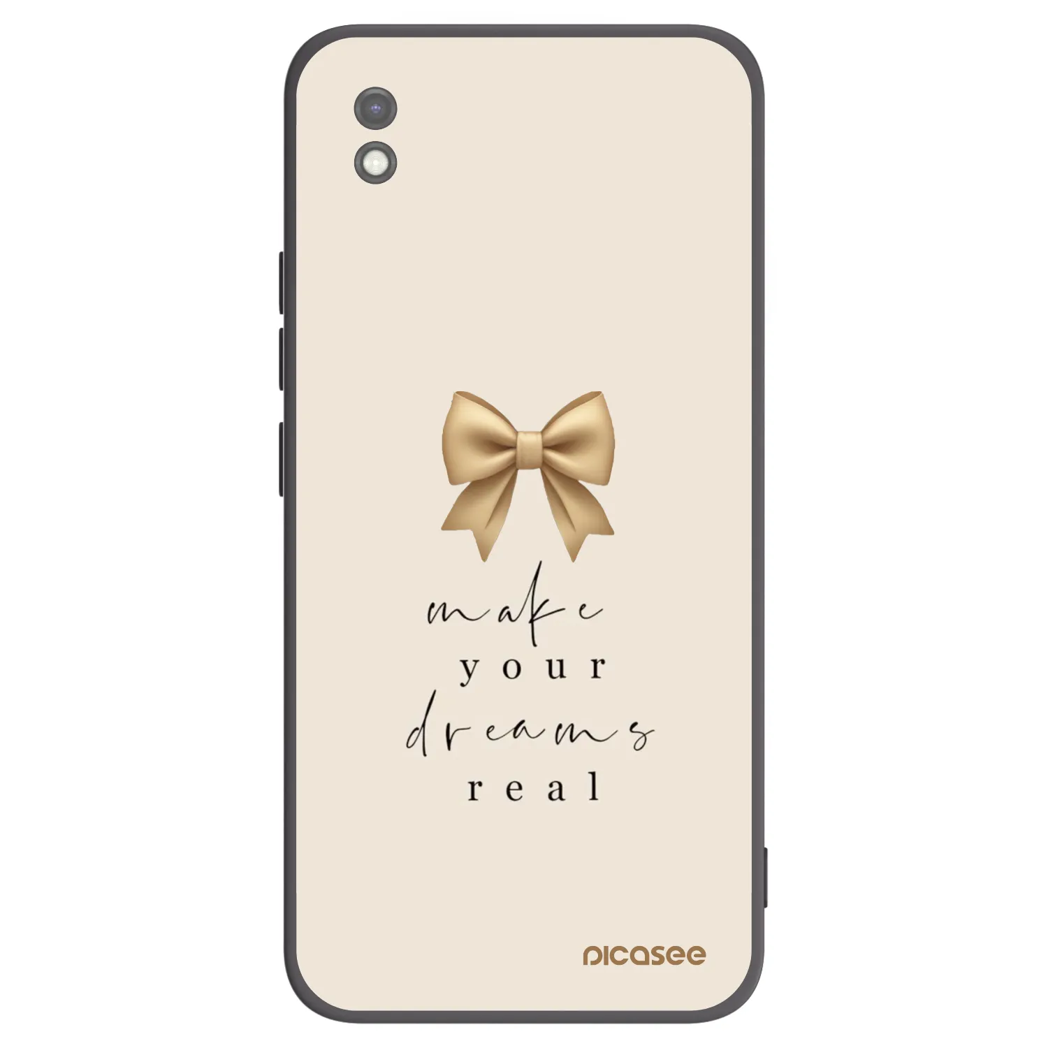 Picasee crna silikonska maskica za Xiaomi Redmi 9AT - Golden Dream