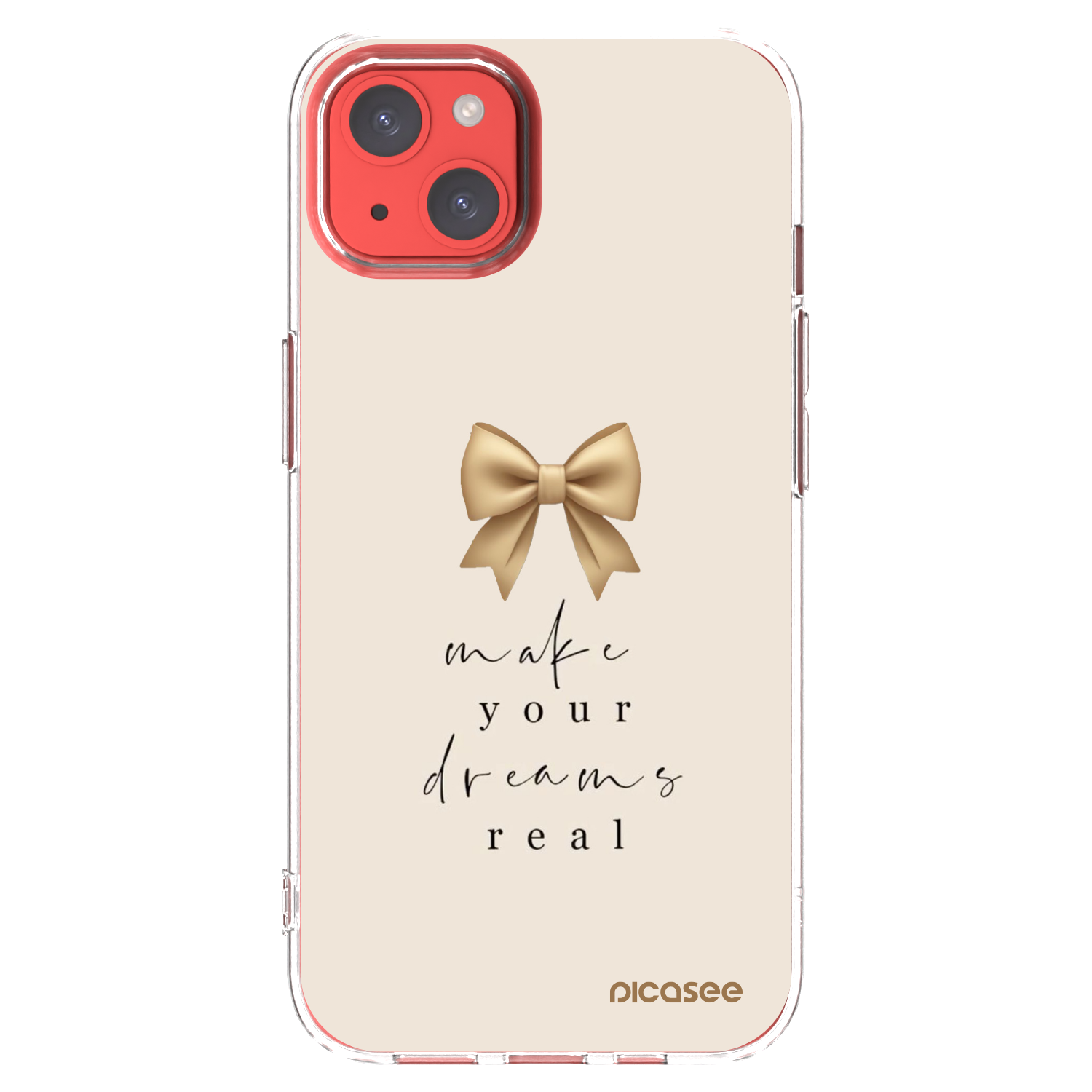 Picasee silikonska prozirna maskica za Apple iPhone 13 - Golden Dream