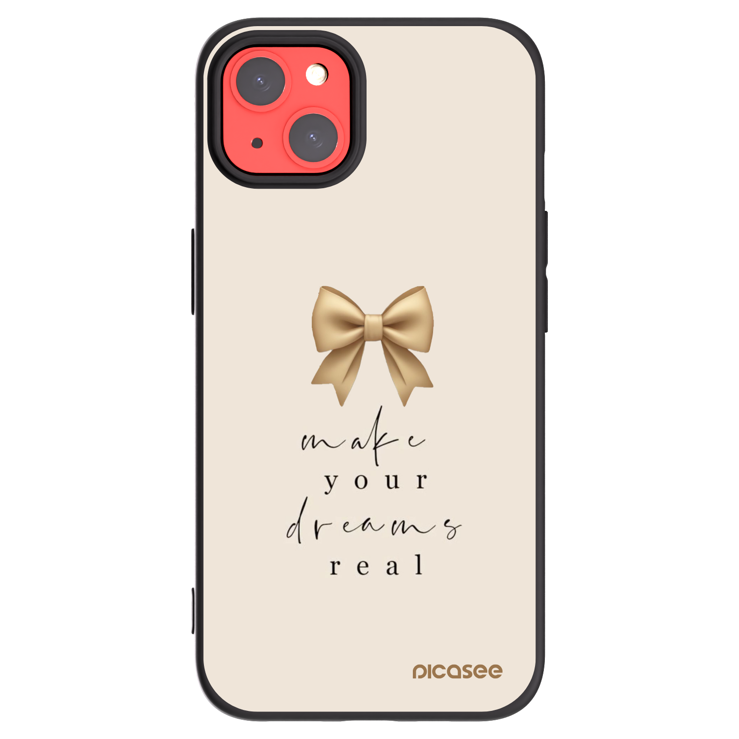 Picasee crna silikonska maskica za Apple iPhone 13 - Golden Dream
