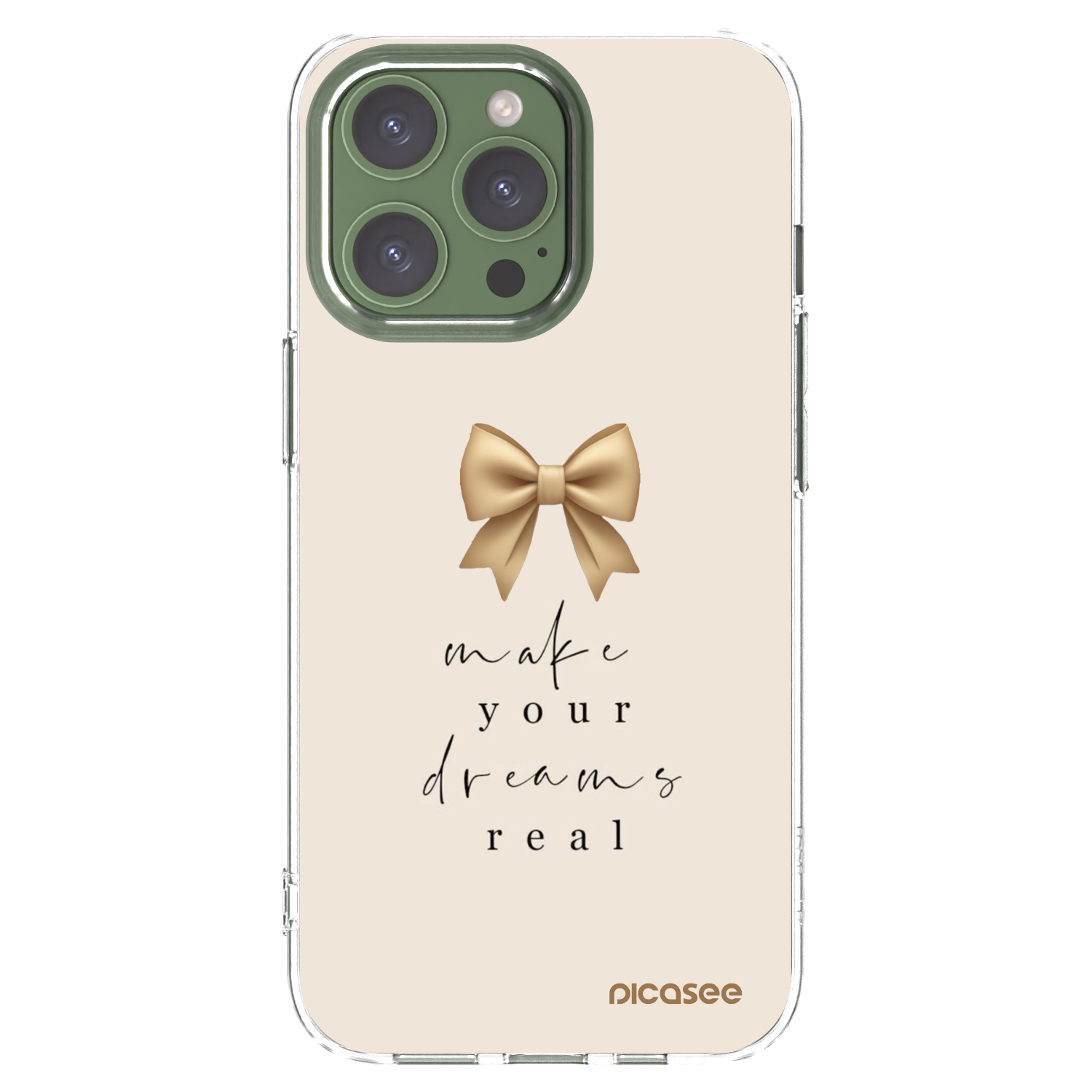 Picasee silikonska prozirna maskica za Apple iPhone 13 Pro - Golden Dream