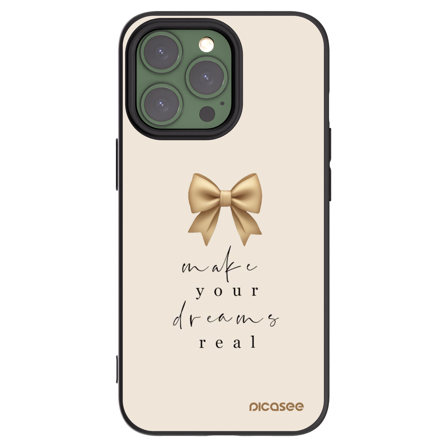 Picasee crna silikonska maskica za Apple iPhone 13 Pro - Golden Dream