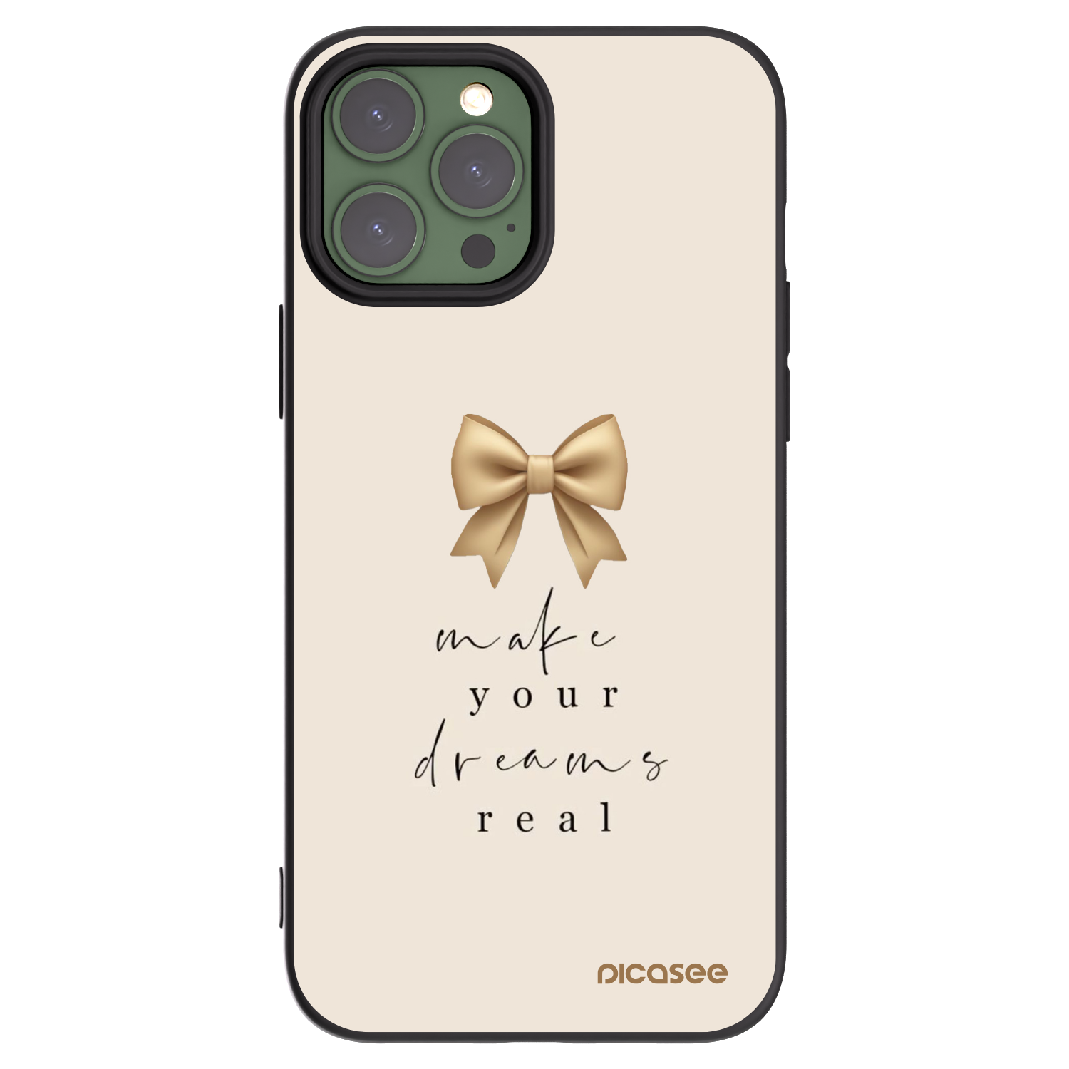 Picasee crna silikonska maskica za Apple iPhone 13 Pro Max - Golden Dream