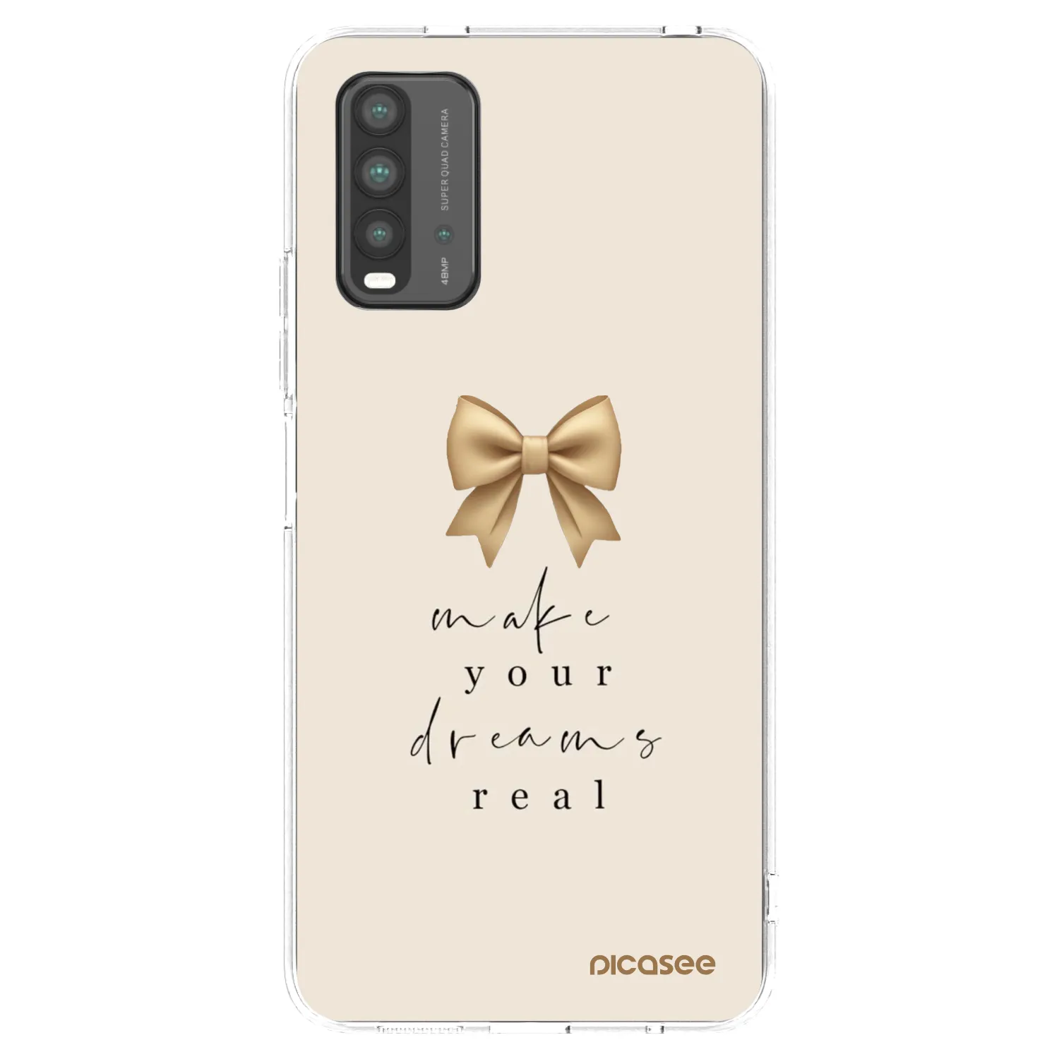 Picasee crna silikonska maskica za Xiaomi Redmi 9T - Golden Dream