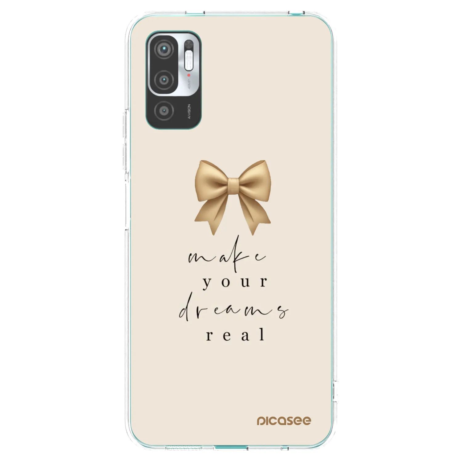 Picasee silikonska prozirna maskica za Xiaomi Redmi Note 10 5G - Golden Dream