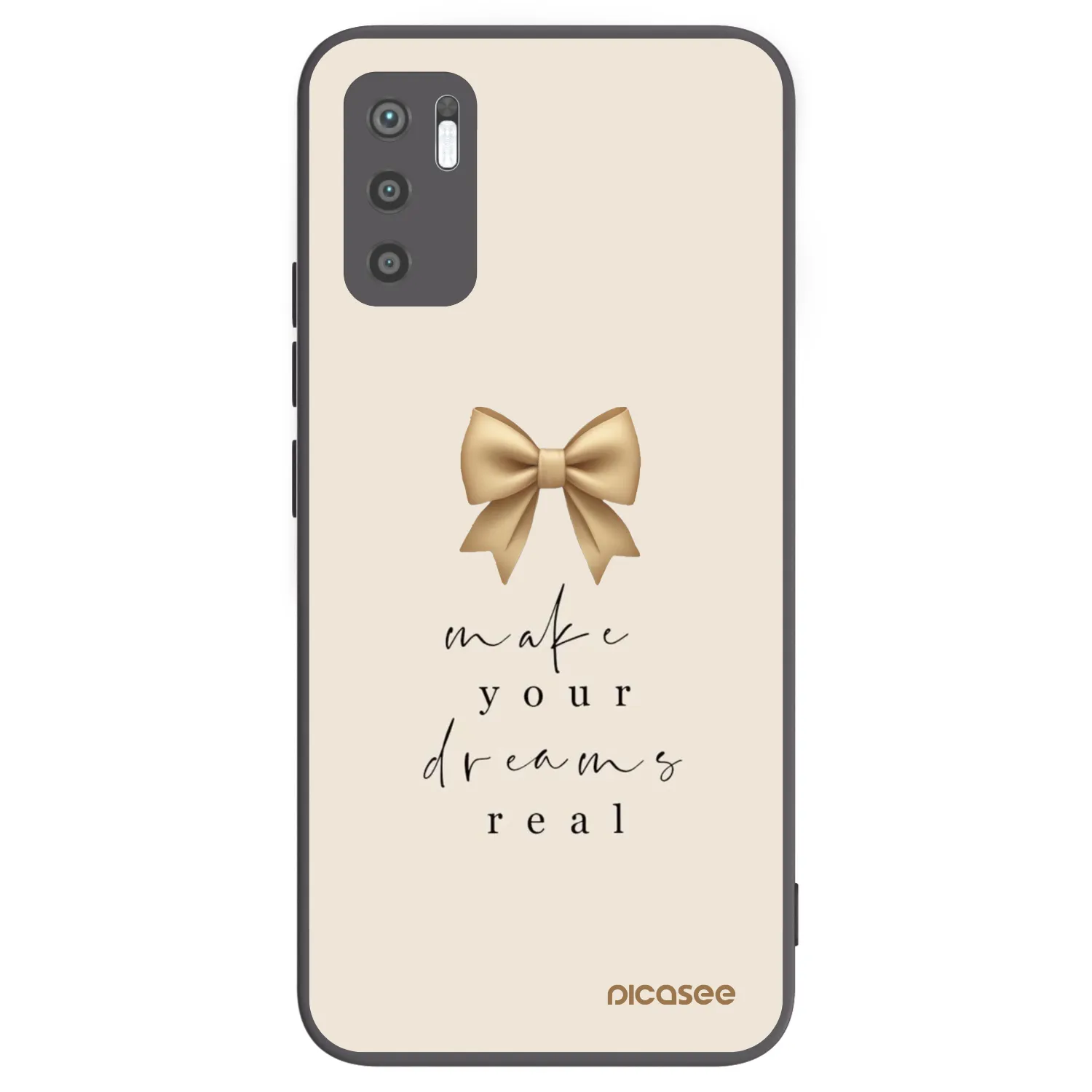 Picasee crna silikonska maskica za Xiaomi Redmi Note 10 5G - Golden Dream