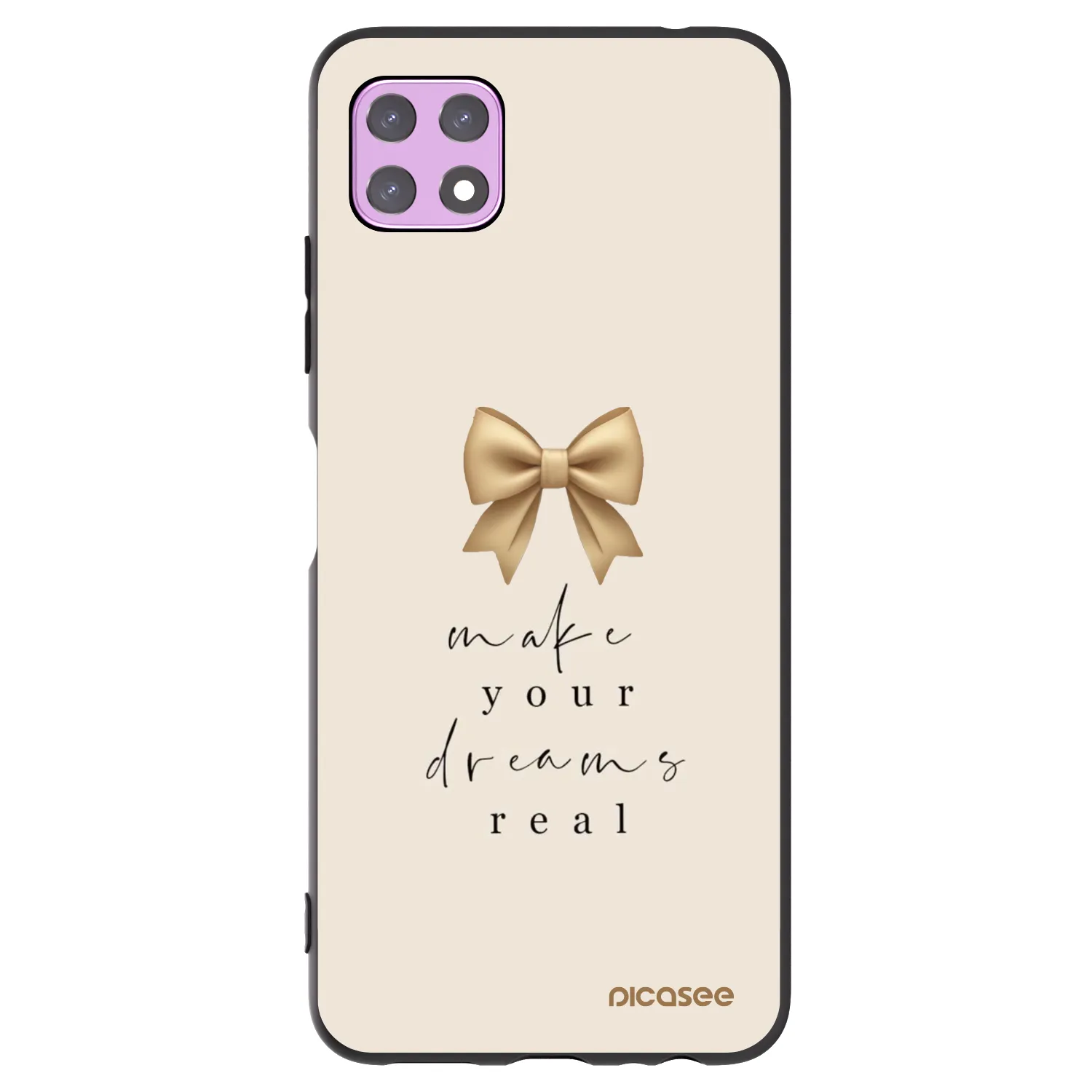 Picasee crna silikonska maskica za Samsung Galaxy A22 A226B 5G - Golden Dream
