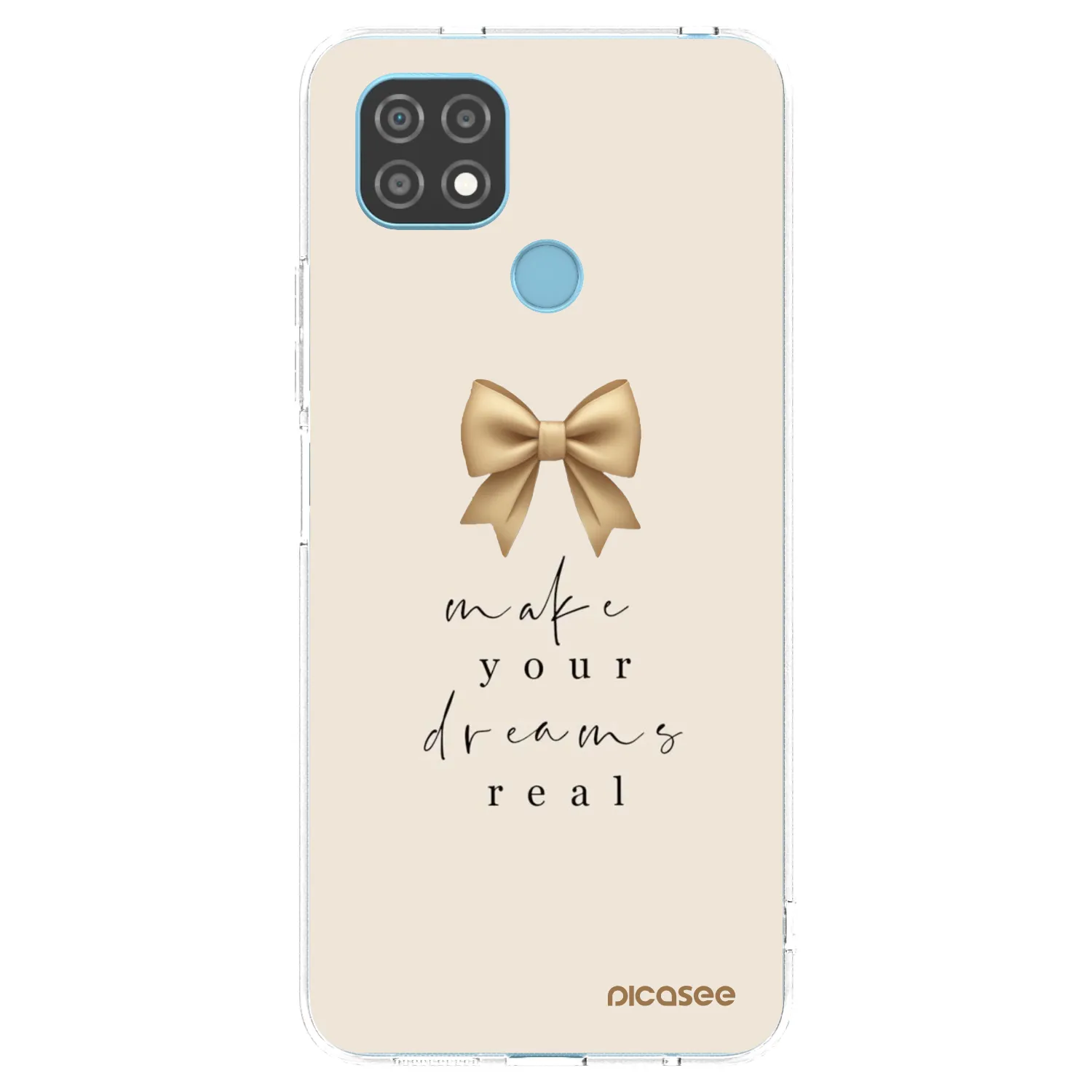 Picasee silikonska prozirna maskica za Realme C21 - Golden Dream