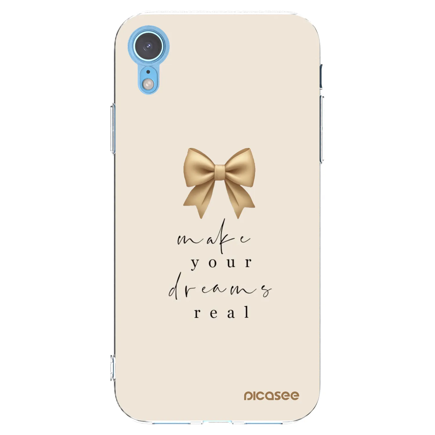 Picasee silikonska prozirna maskica za Apple iPhone XR - Golden Dream