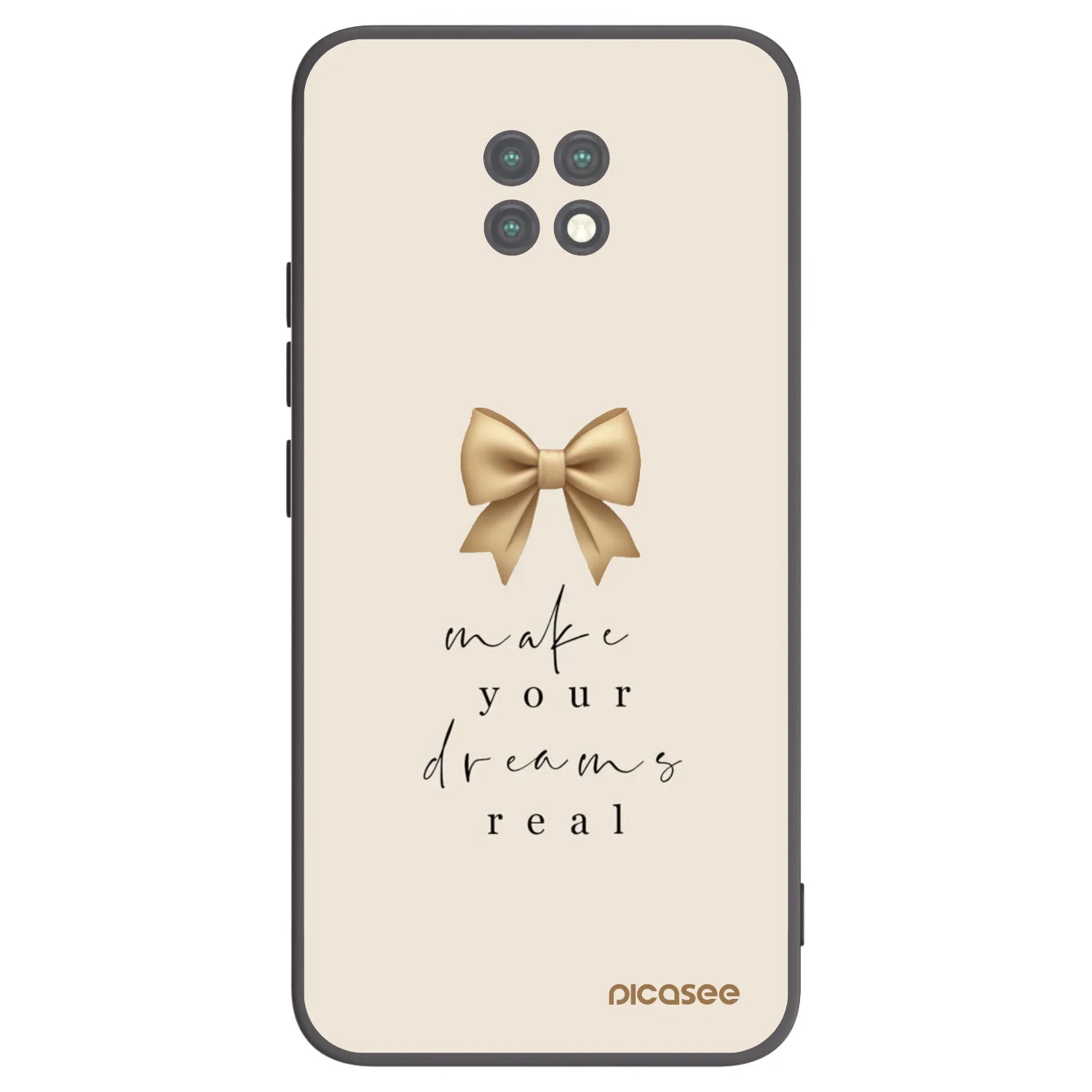 Picasee crna silikonska maskica za Xiaomi Redmi Note 9T - Golden Dream