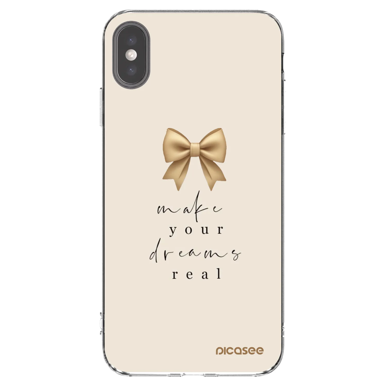 Picasee silikonska prozirna maskica za Apple iPhone XS Max - Golden Dream