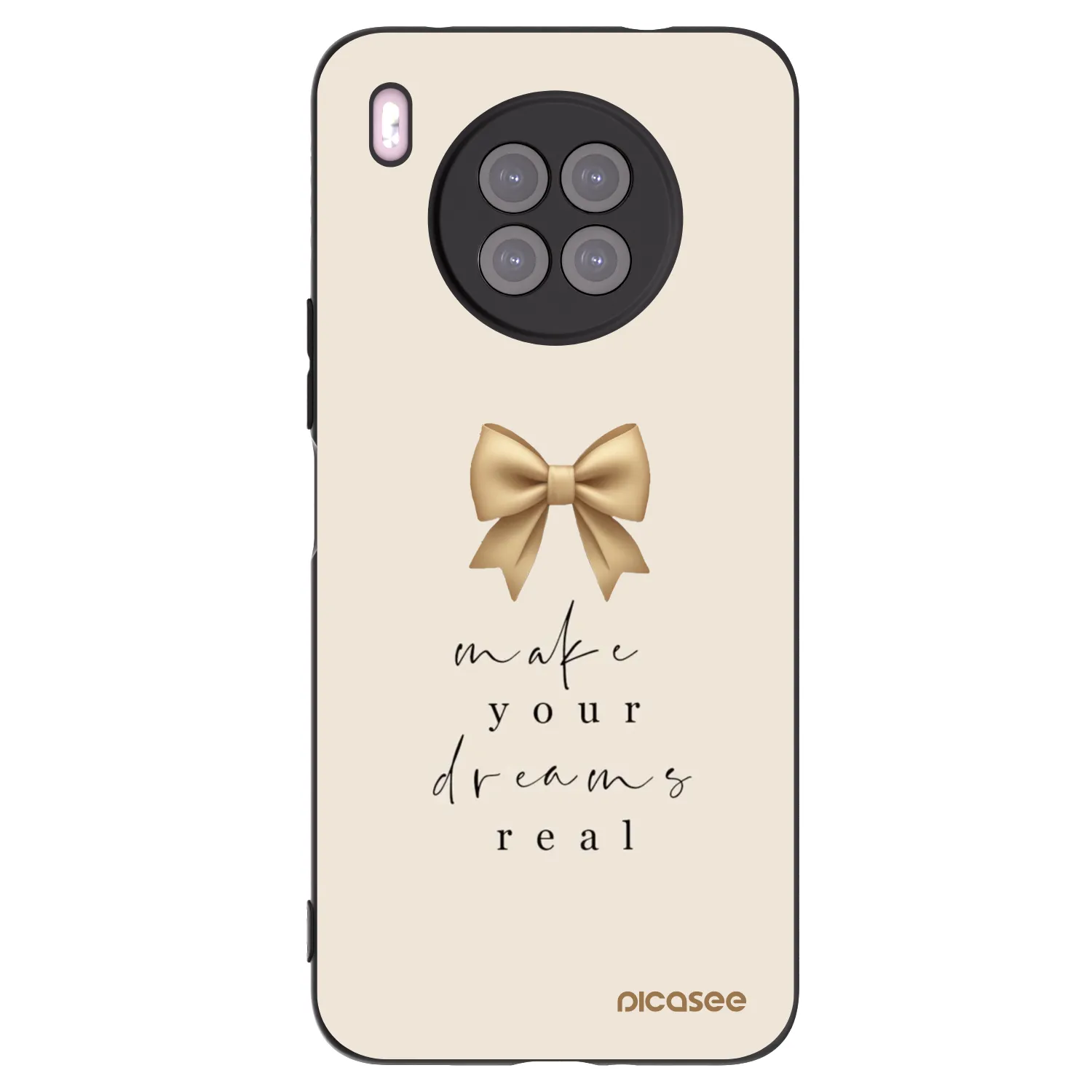 Picasee crna silikonska maskica za Huawei Nova 8i - Golden Dream