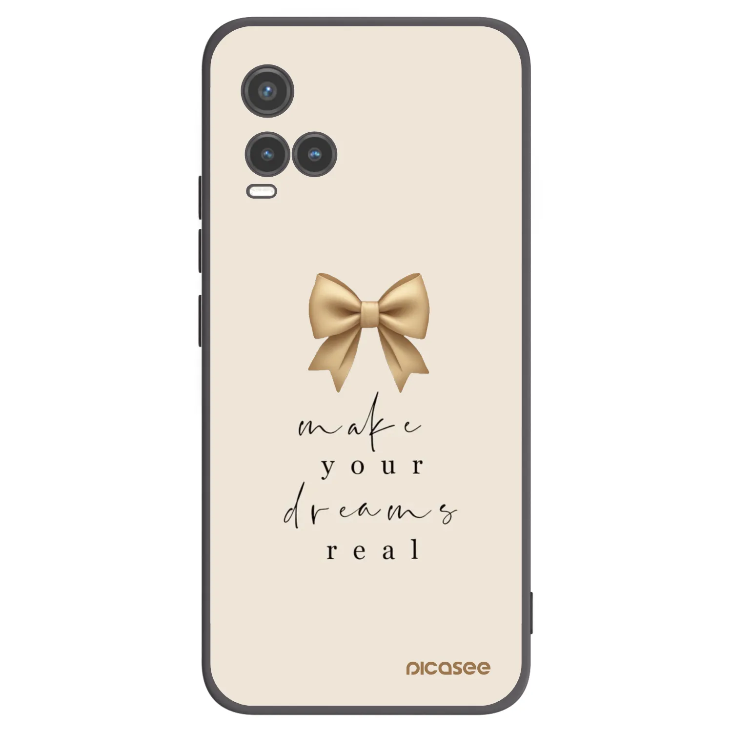 Picasee crna silikonska maskica za Vivo Y33s - Golden Dream