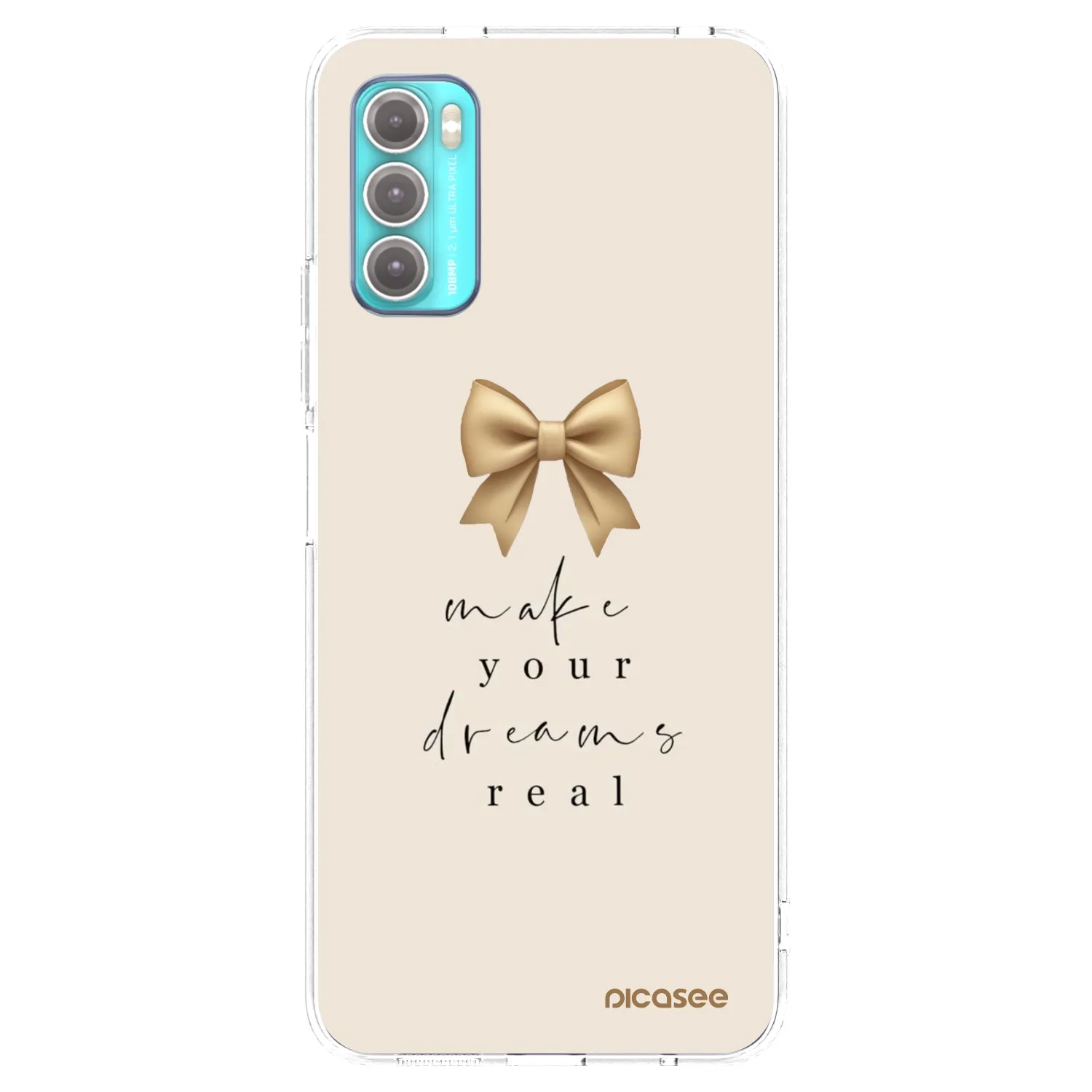 Picasee silikonska prozirna maskica za Motorola Moto G60 - Golden Dream