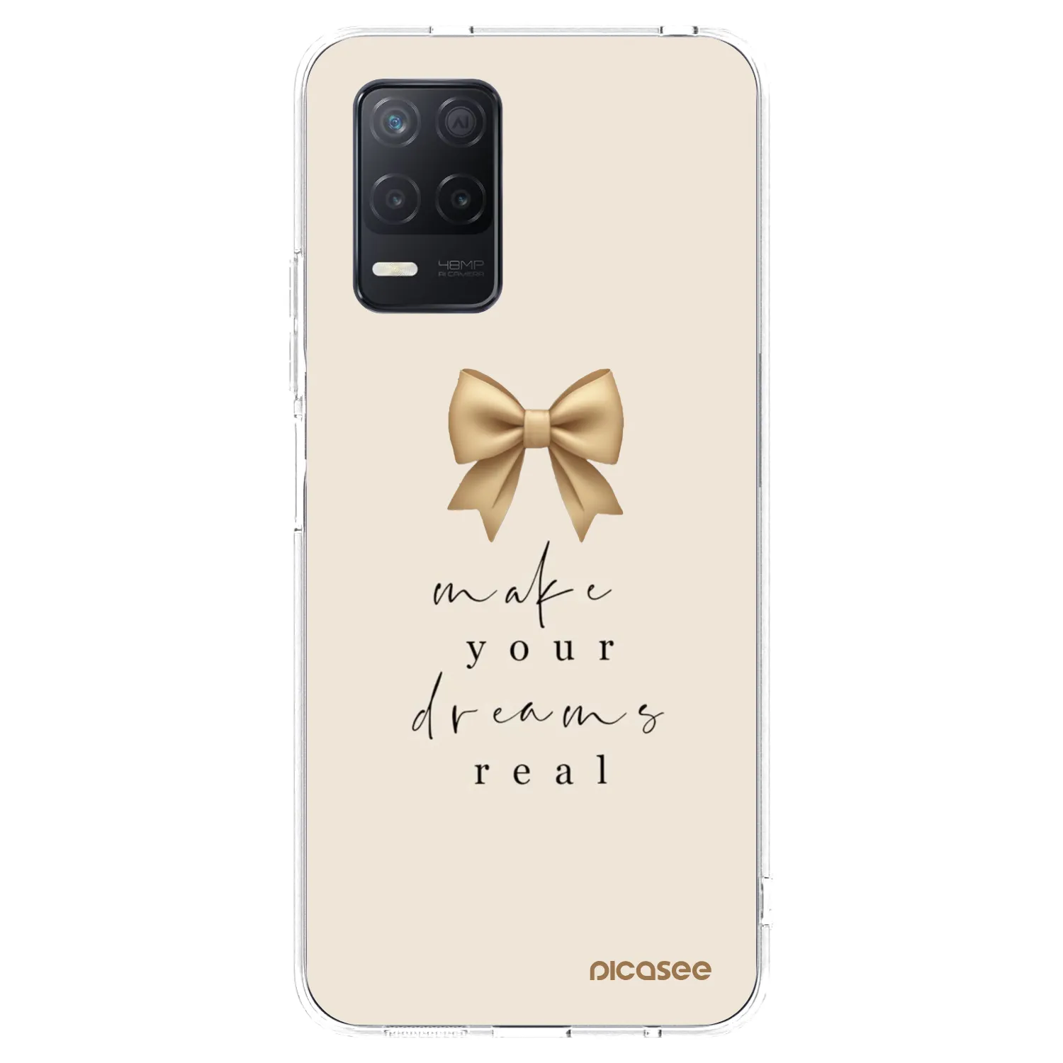 Picasee silikonska prozirna maskica za Realme 8 5G - Golden Dream