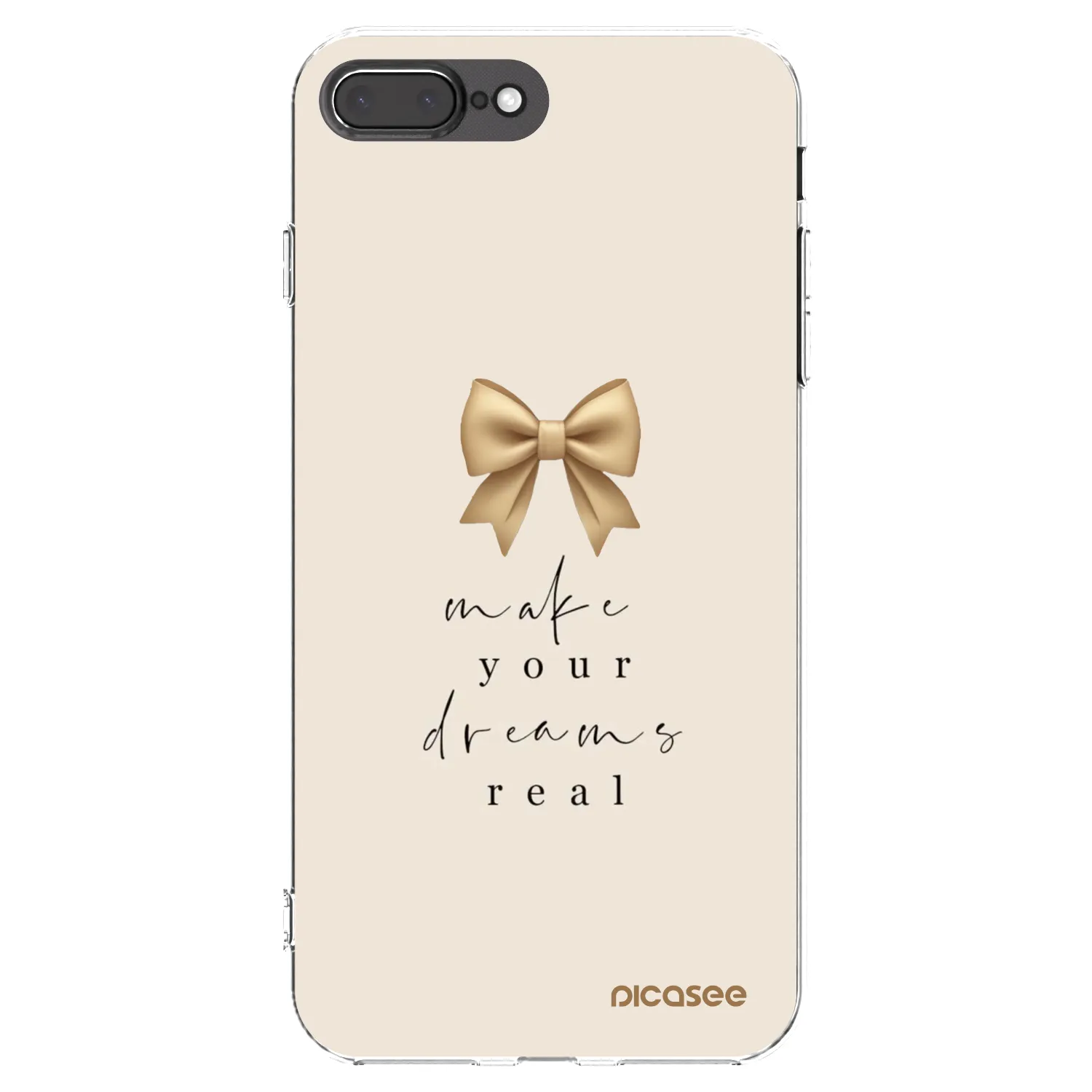 Picasee silikonska prozirna maskica za Apple iPhone 7 Plus - Golden Dream