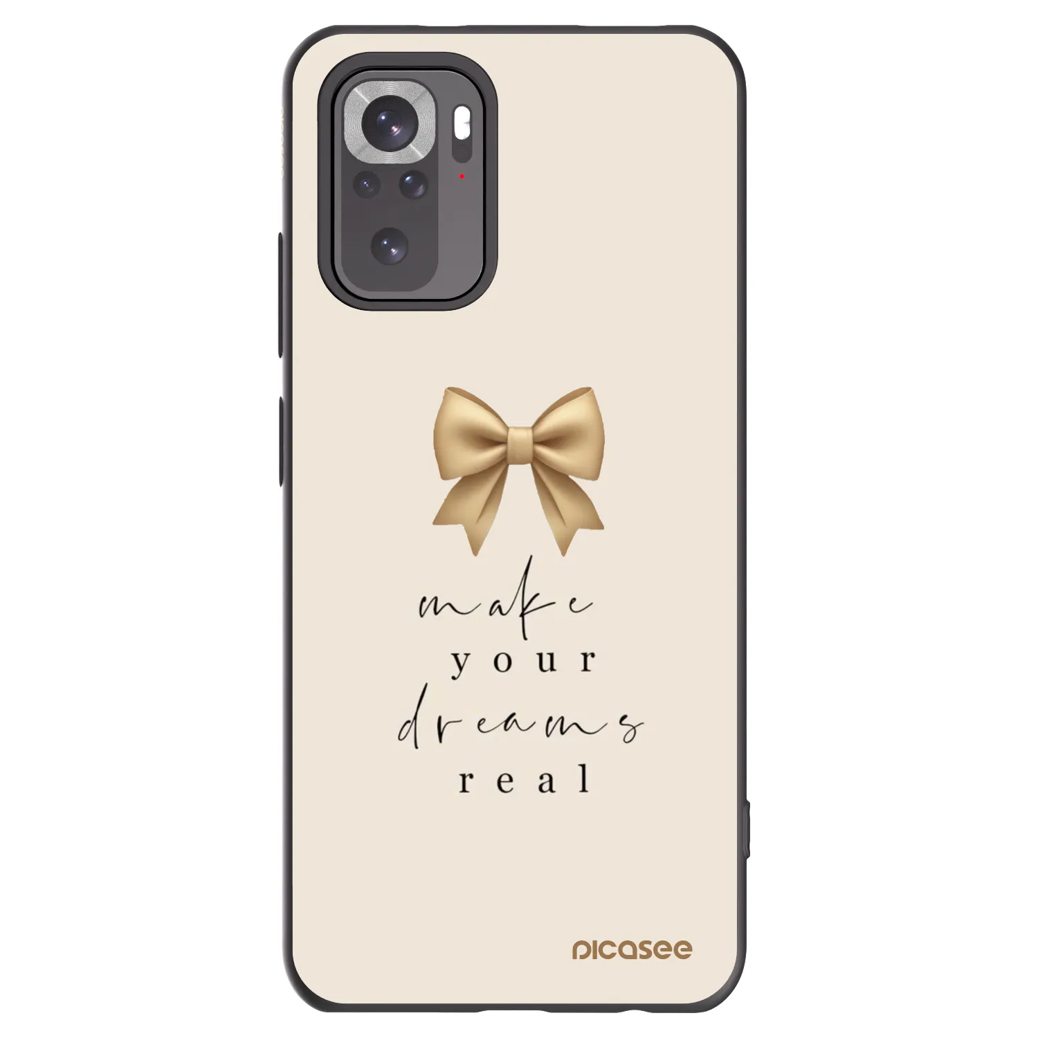 Picasee crna silikonska maskica za Xiaomi Redmi Note 11S 4G - Golden Dream