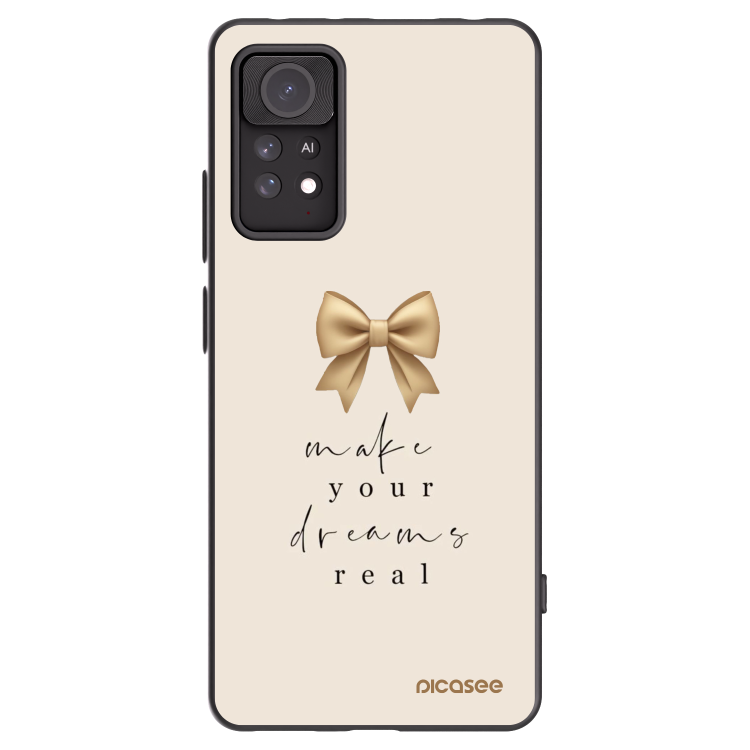 Picasee crna silikonska maskica za Xiaomi Redmi Note 11 Pro - Golden Dream