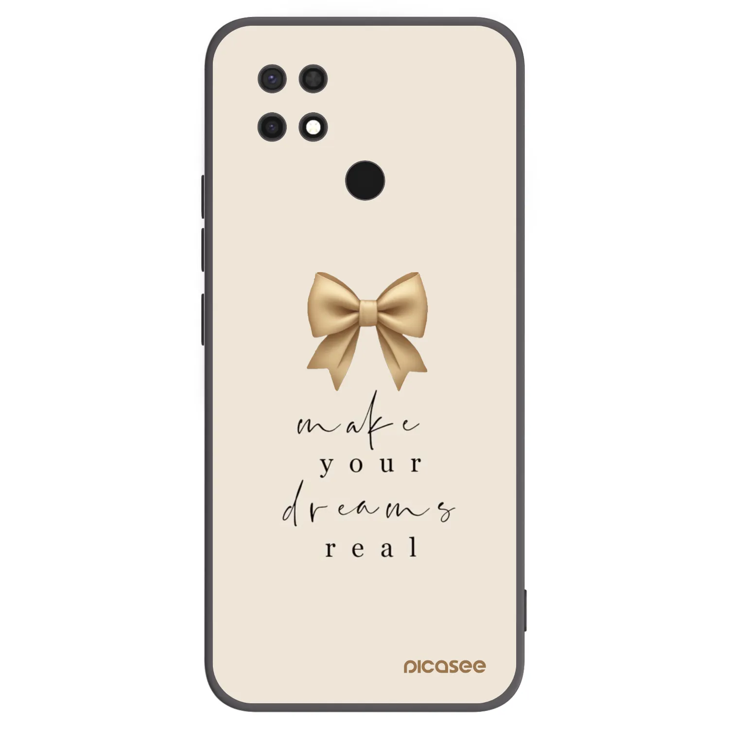 Picasee crna silikonska maskica za Xiaomi Redmi 10C - Golden Dream