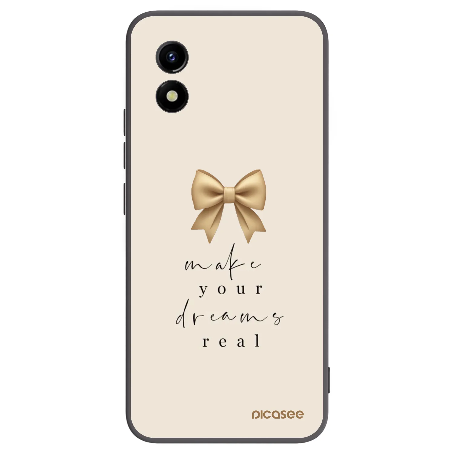 Picasee crna silikonska maskica za Vivo Y01 - Golden Dream