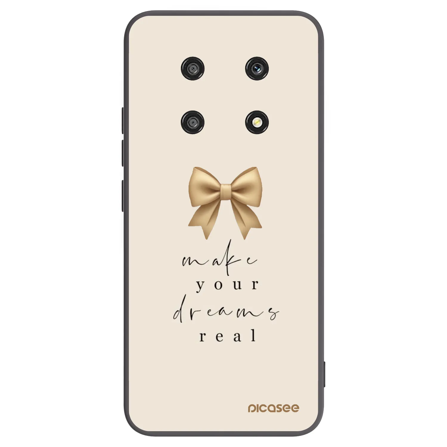 Picasee crna silikonska maskica za Honor Magic4 Lite 5G - Golden Dream