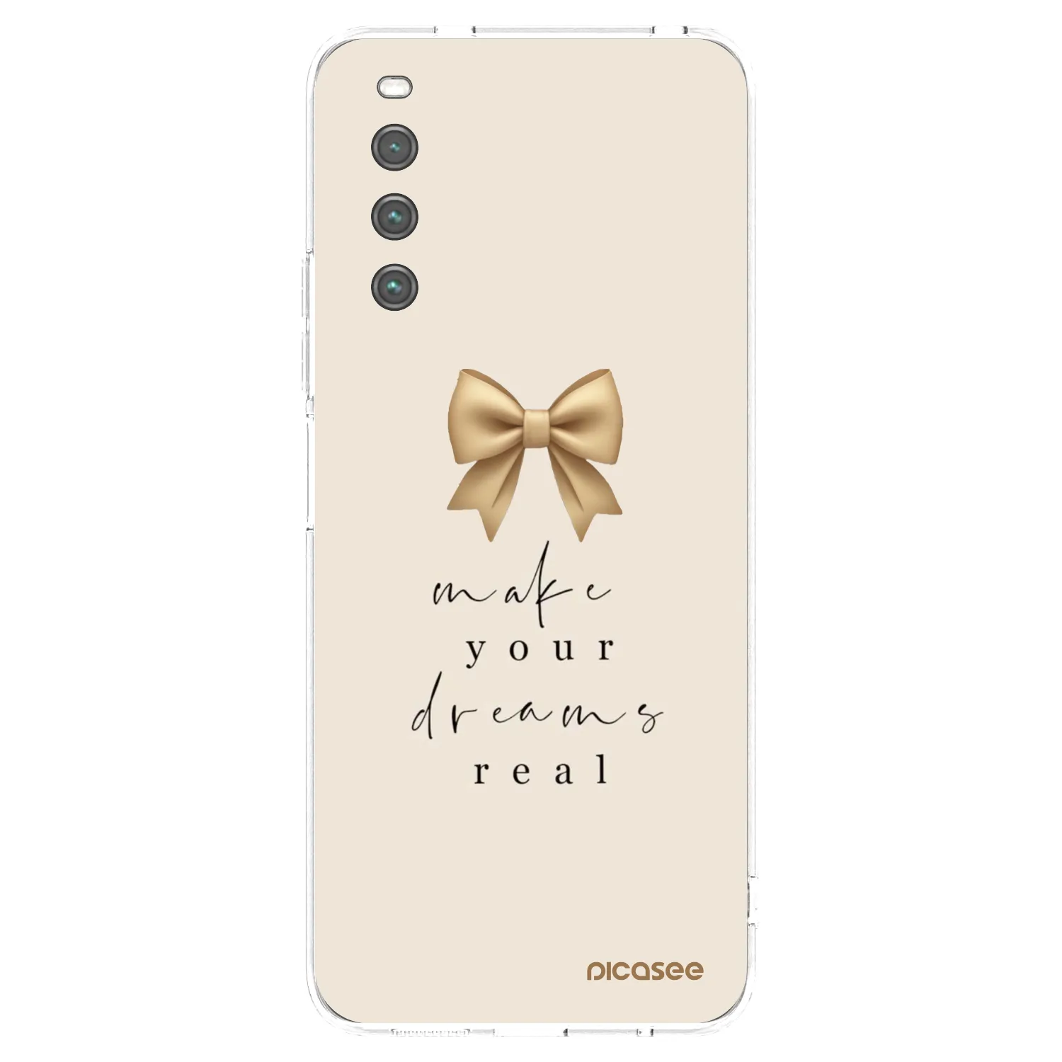 Picasee silikonska prozirna maskica za Sony Xperia 10 IV 5G - Golden Dream